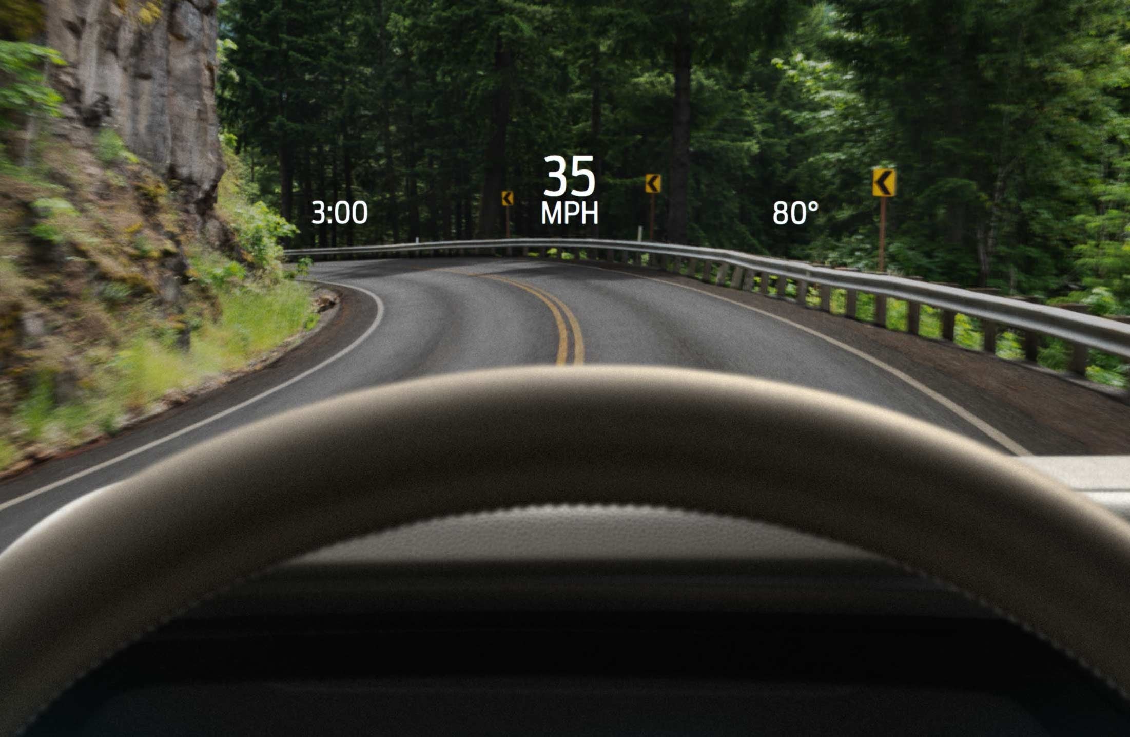 Close-up of the 12-inch LCD touchscreen display highlighting the Smart Hitch feature